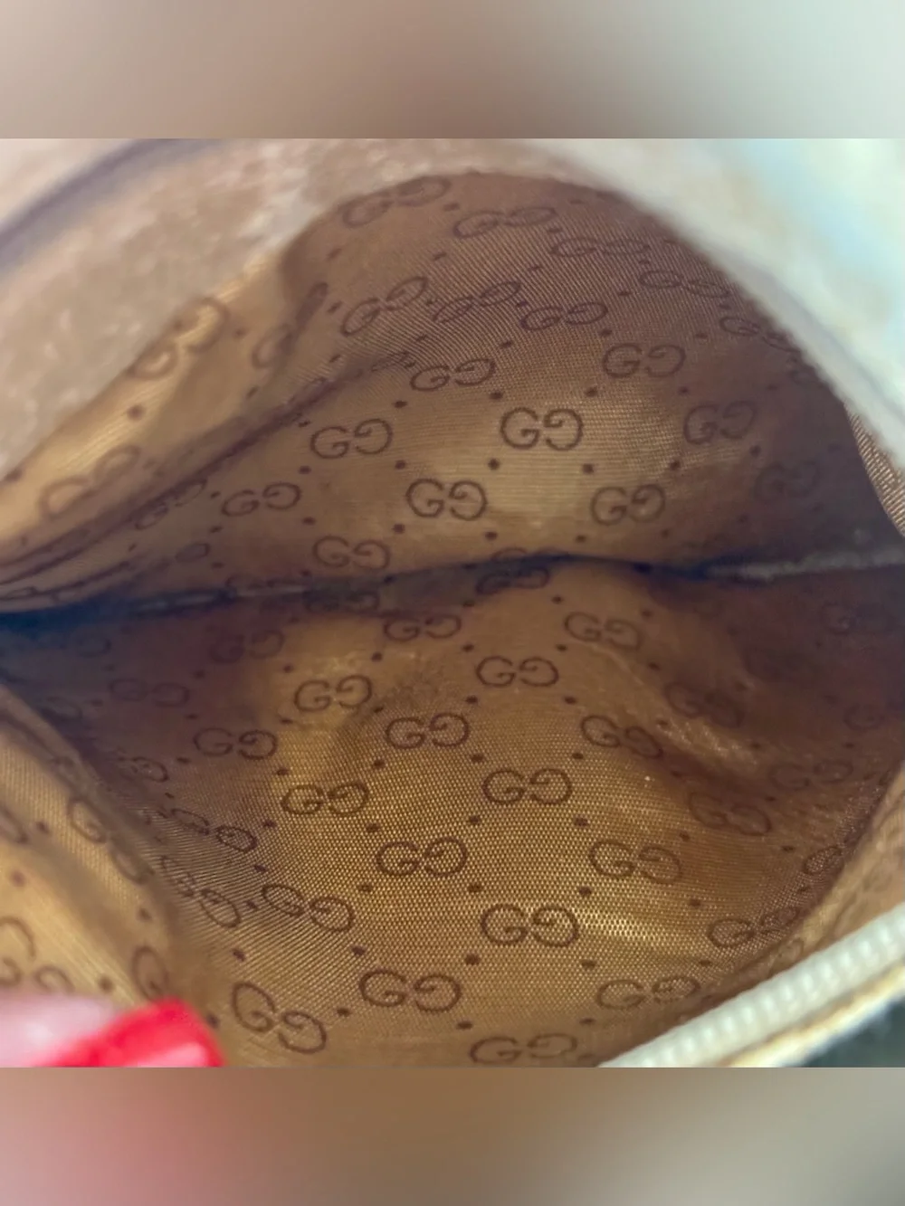 RARE Vintage GUCCI Canteen Crossbody Bag Monogram GG w/Dustbag